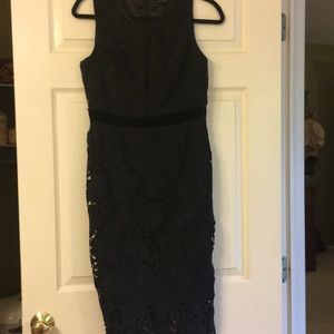 WHBM Black lace dress